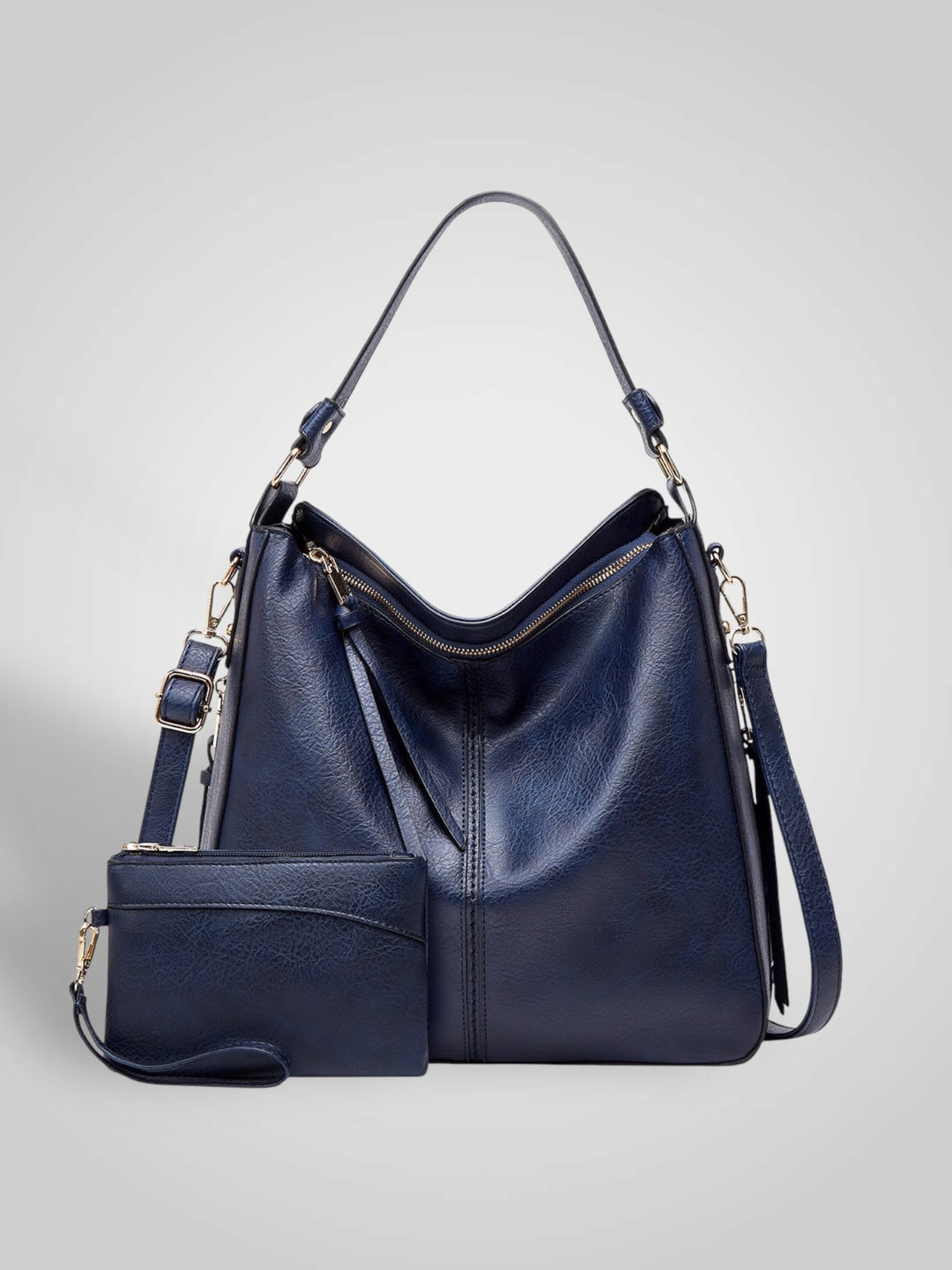 Slouchy Faux Leather Hobo Bag