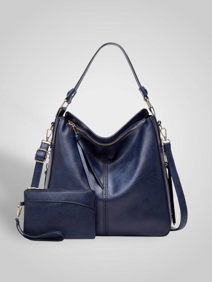 Slouchy Faux Leather Hobo Bag