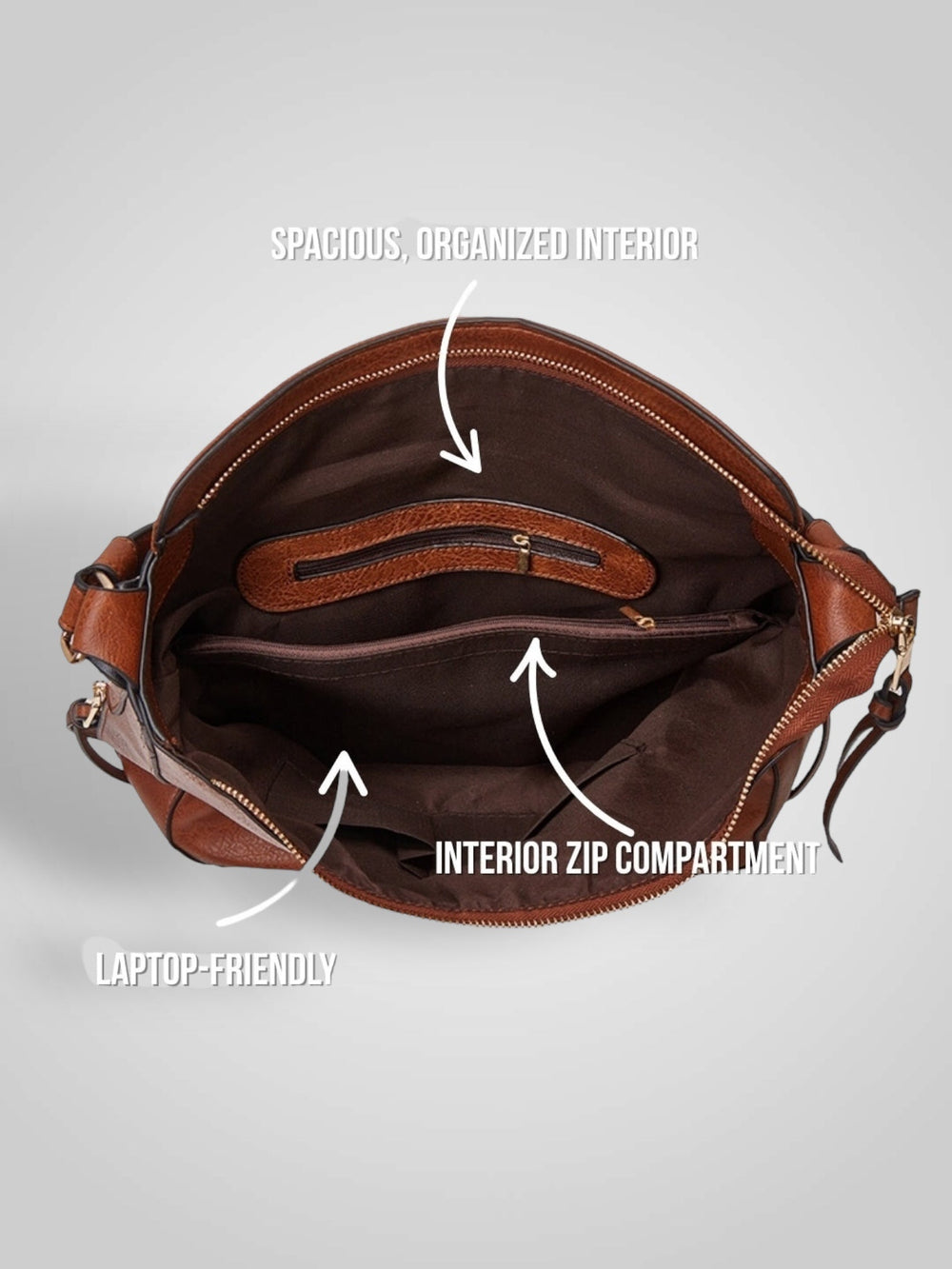 Slouchy Faux Leather Hobo Bag