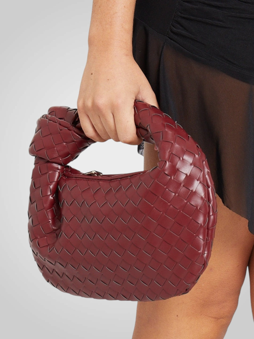 Woven Knot Handle Mini Bag
