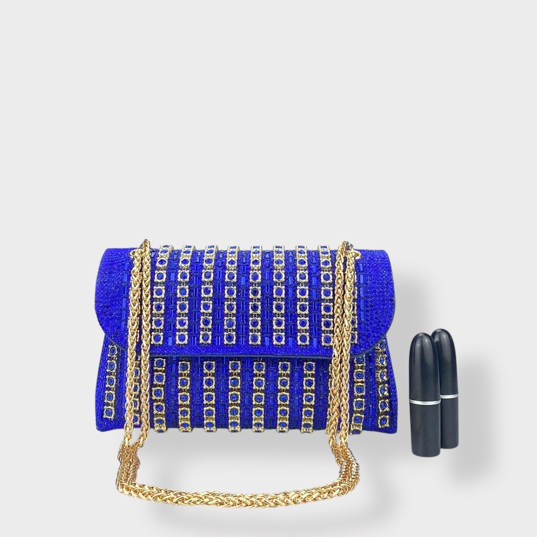 Chain-Strap Shoulder Bag with Stone Details