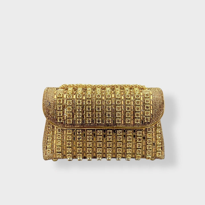 Chain-Strap Shoulder Bag with Stone Details