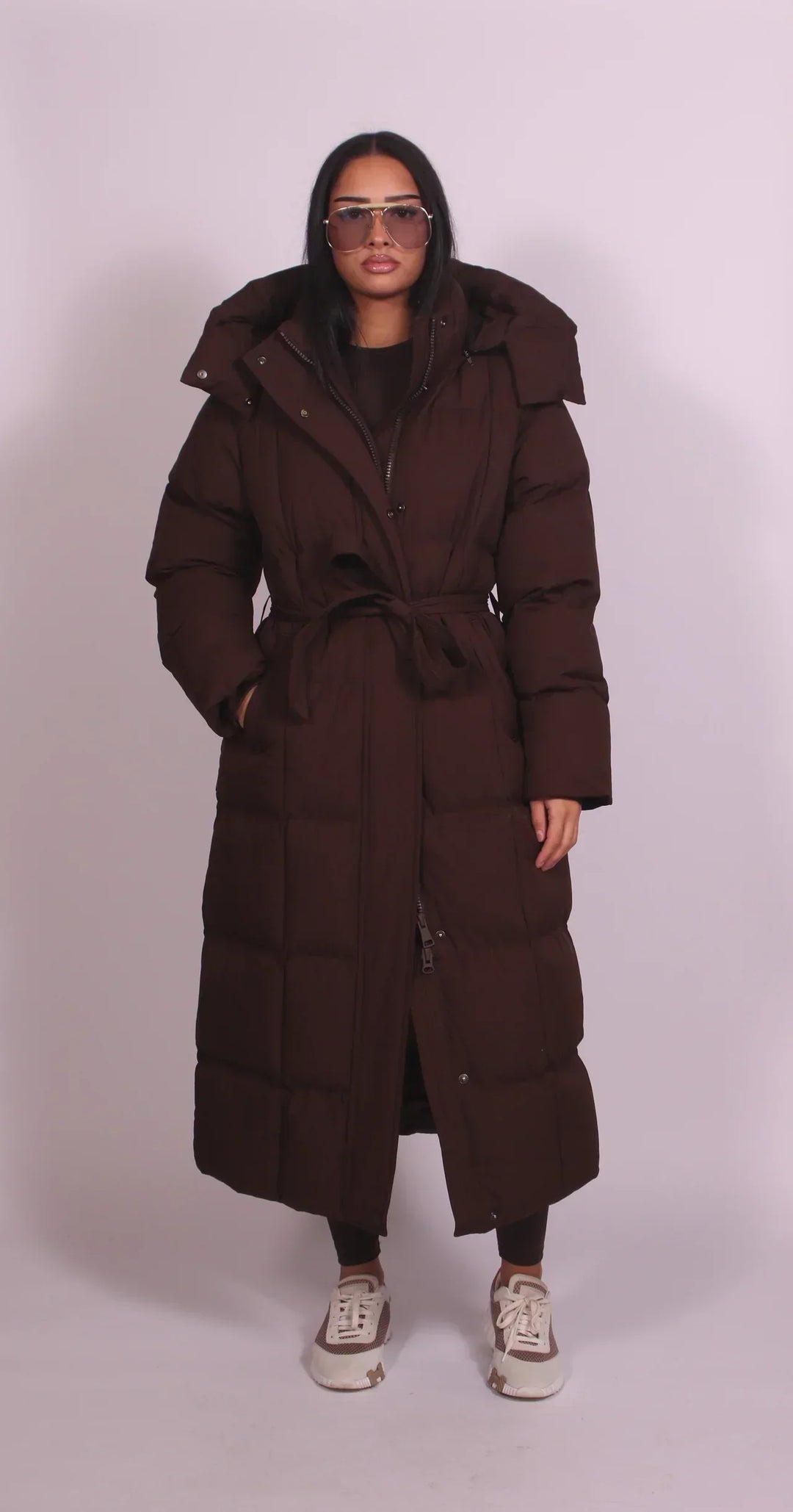 CLARA | LONG BELTED PUFFER COAT