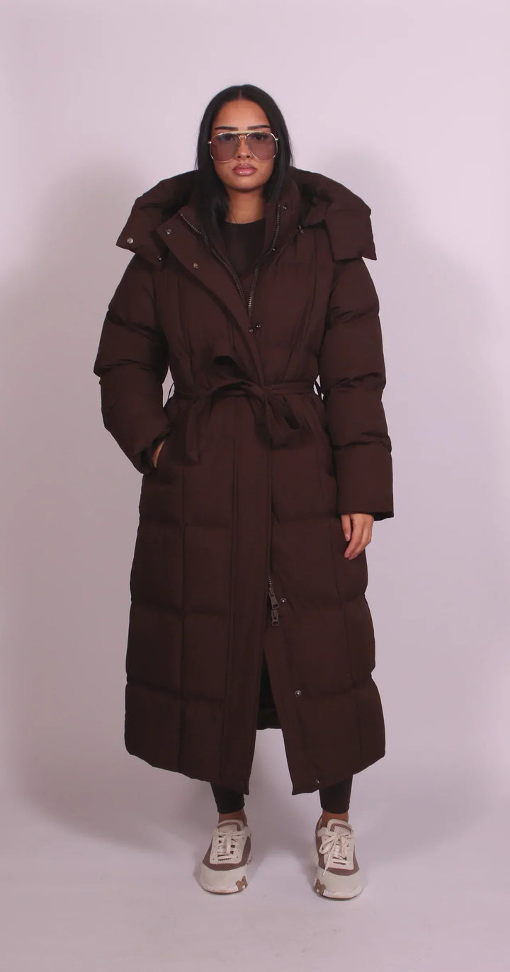CLARA | LONG BELTED PUFFER COAT