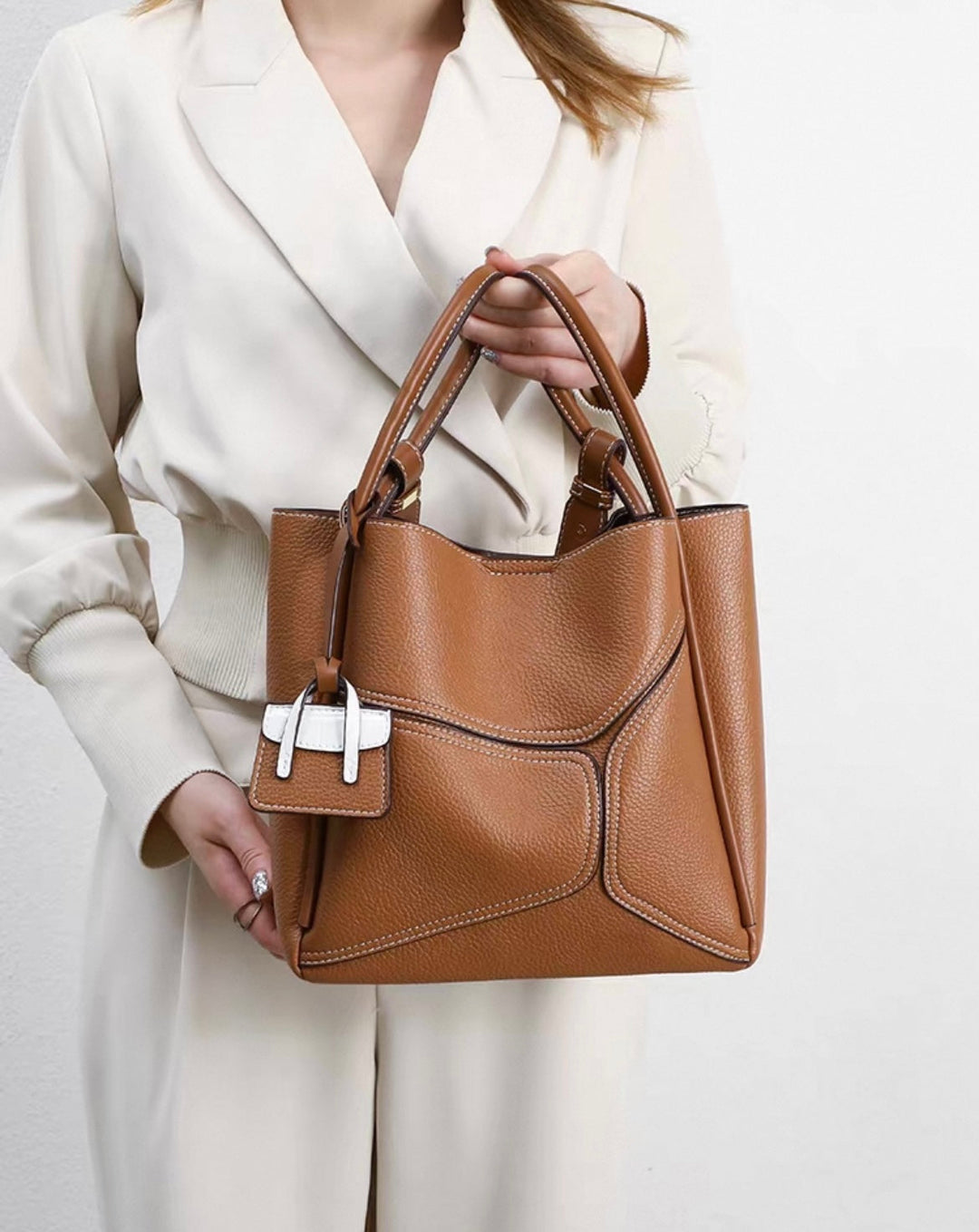 Cowhide Leather Tote Bag