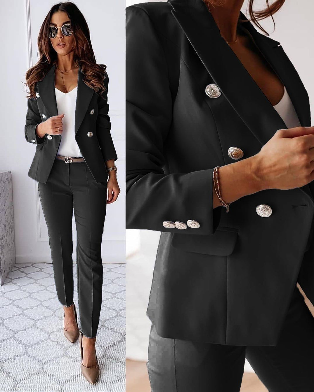 CHARLOTTE | TAILORED TWO-PIECE BLAZER ENSEMBLE