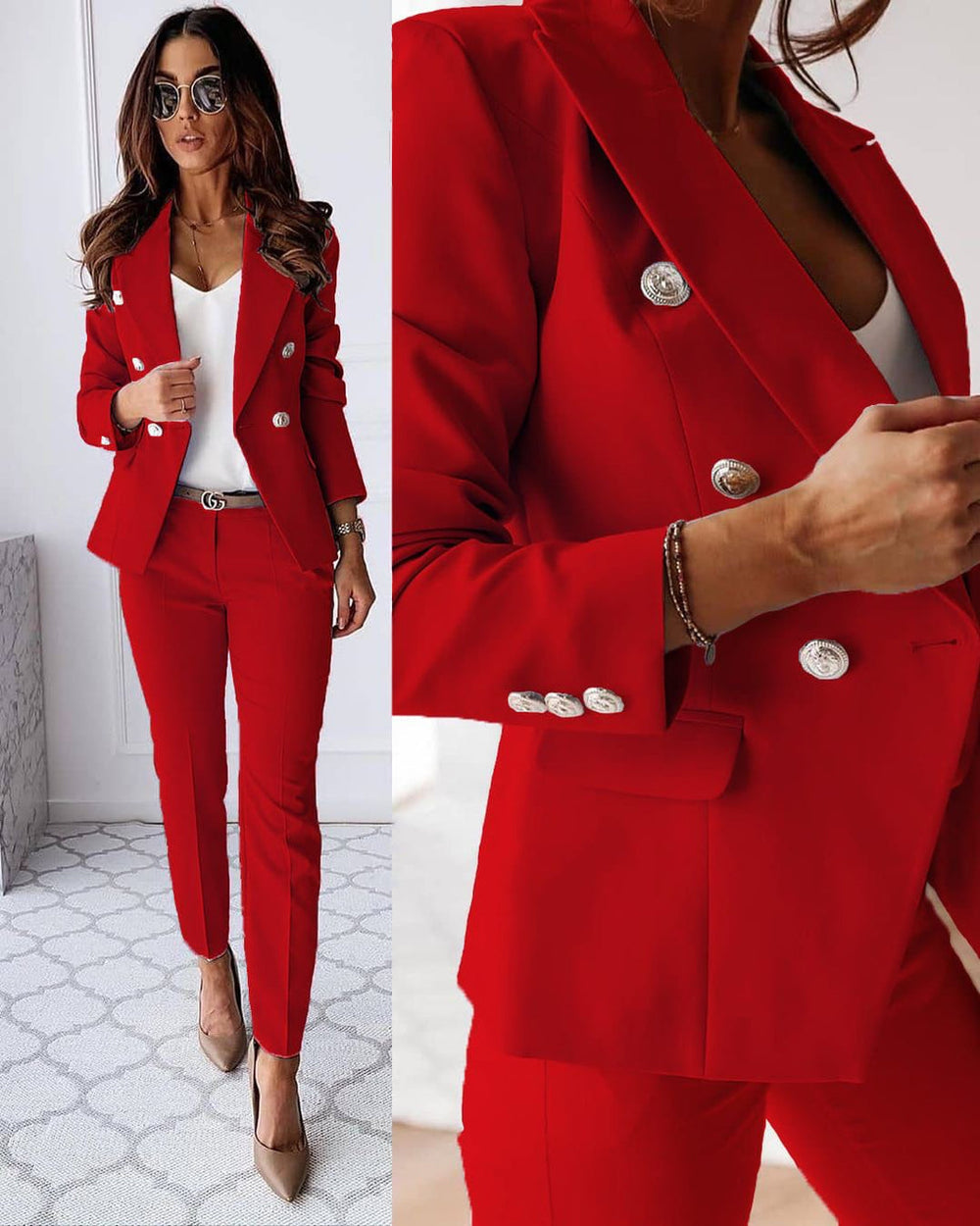 CHARLOTTE | TAILORED TWO-PIECE BLAZER ENSEMBLE