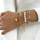 Clementine | Gold Pearl Bracelet Set
