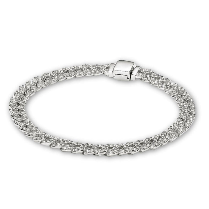 Carmen | Moissanite Curb Chain Bracelet