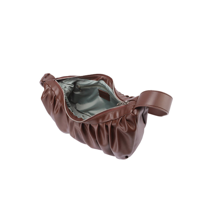 Croissant Shaped Faux Leather Sling Bag