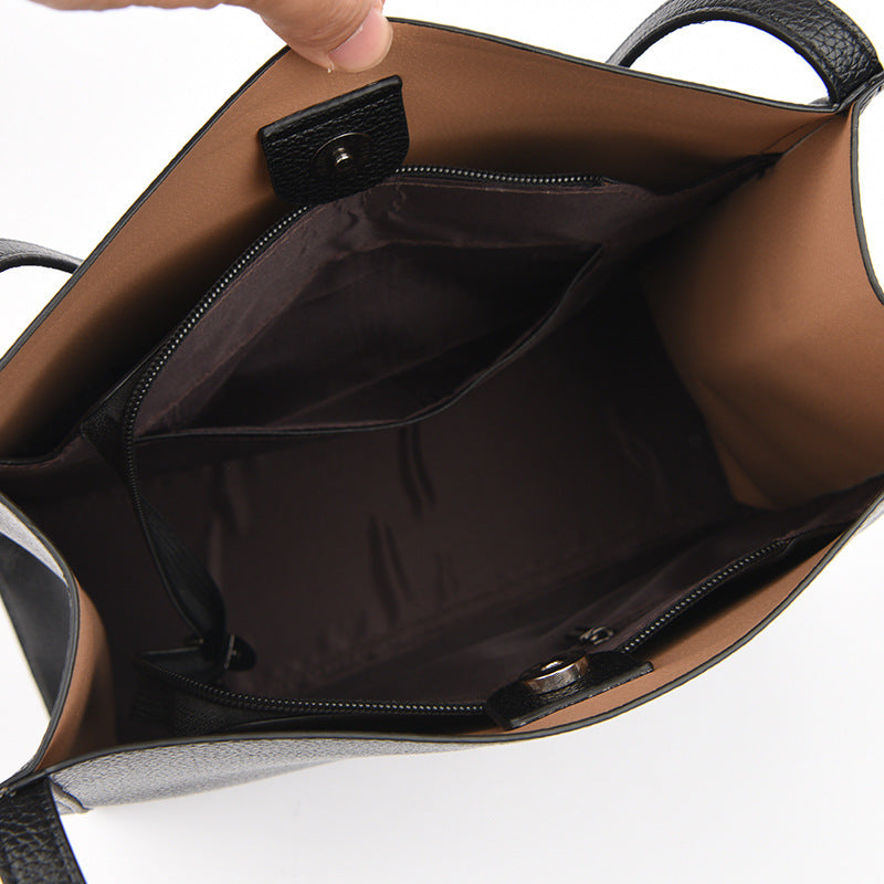 Structured Leather Shoulder Bag