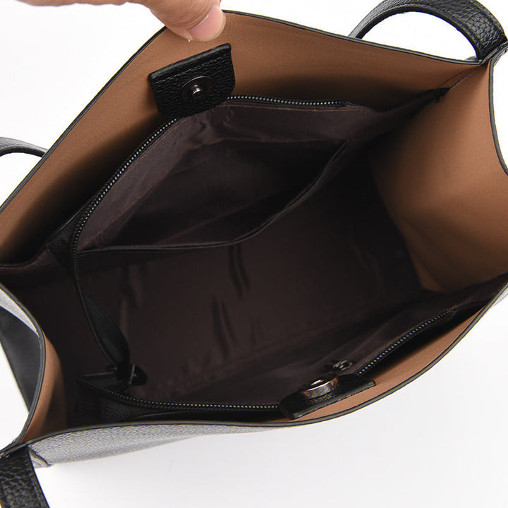 Structured Leather Shoulder Bag