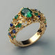 Victoria | Emerald and Sapphire Ring