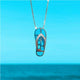 Bluebell | Silver Pendant Necklace with Blue Opal