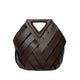 Structured Leather Handbag with Top Closure