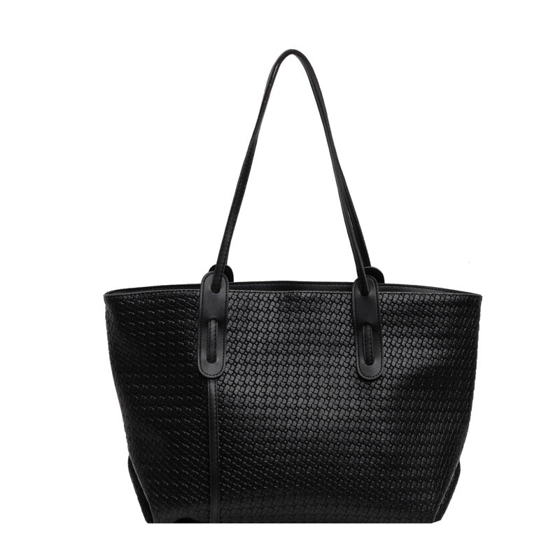 Woven Texture Slim Handle Tote