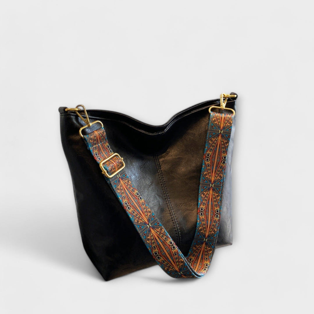 Vintage-Style Handbag with Multiple Pockets