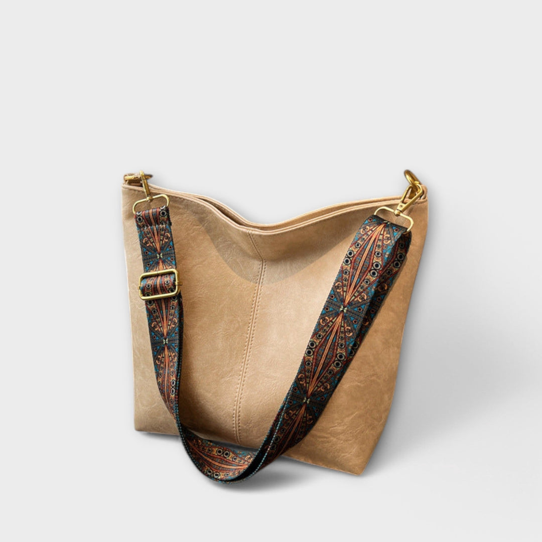 Vintage-Style Handbag with Multiple Pockets