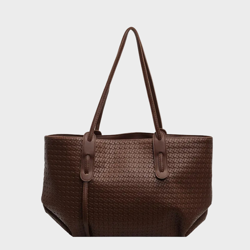 Woven Texture Slim Handle Tote
