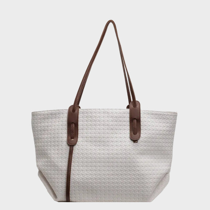 Woven Texture Slim Handle Tote