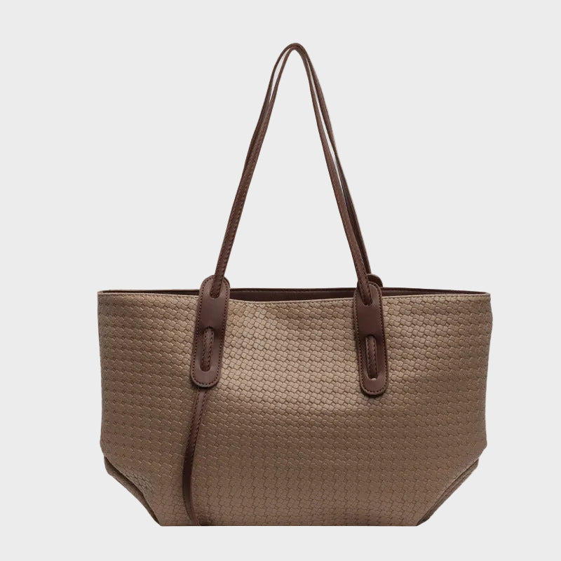 Woven Texture Slim Handle Tote