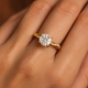 Bridget | Gold Engagement Ring with Crystal