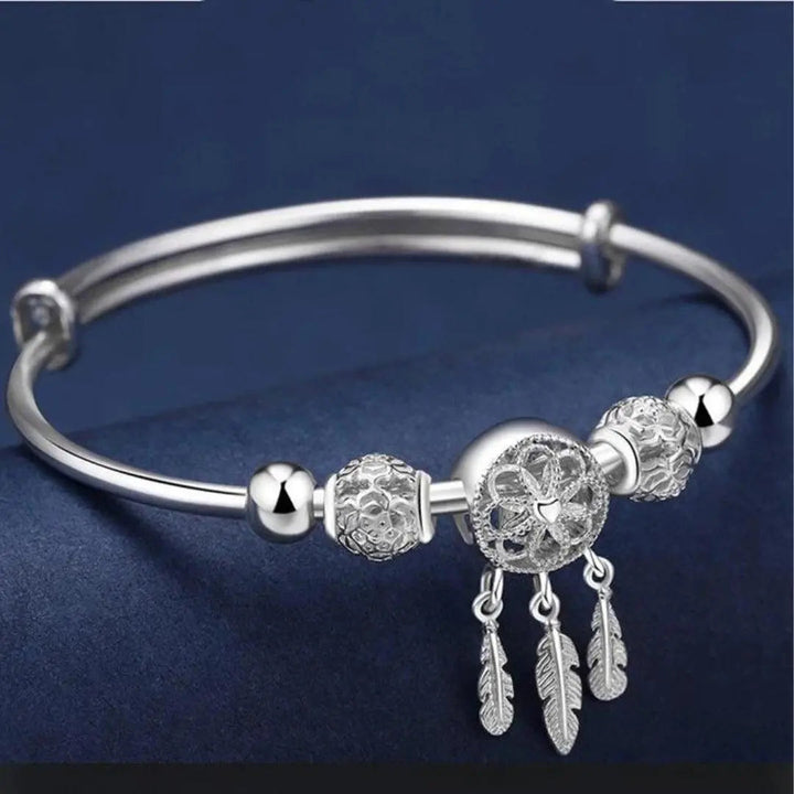 Una | Silver Dreamcatcher Bangle