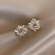 Bianca | White Opal Stud Earrings