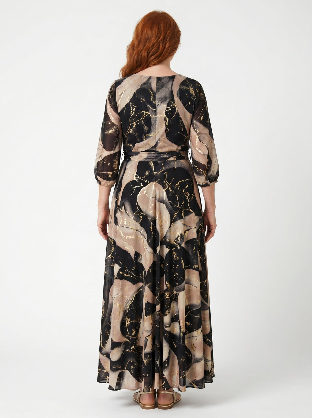 ÉADAOIN | PRINTED CHIFFON MAXI DRESS