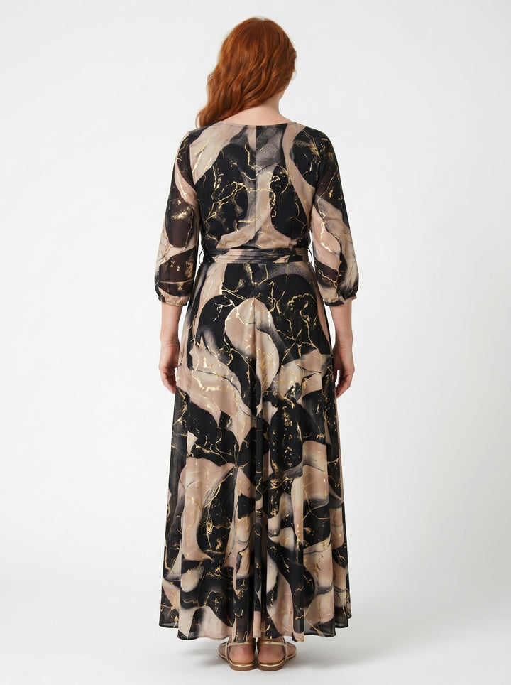 ÉADAOIN | PRINTED CHIFFON MAXI DRESS