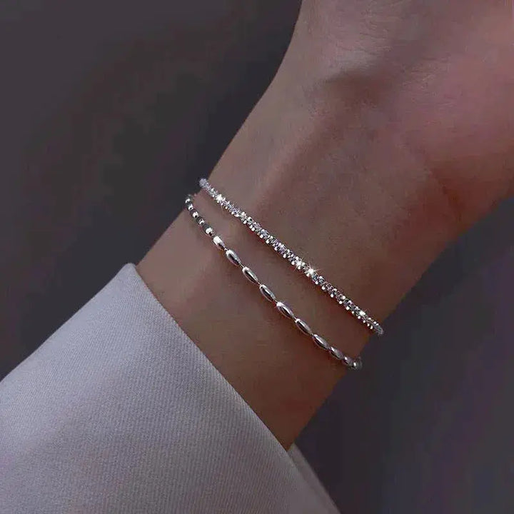 Lavinia | Silver Bracelet Set with Zirconia Stones