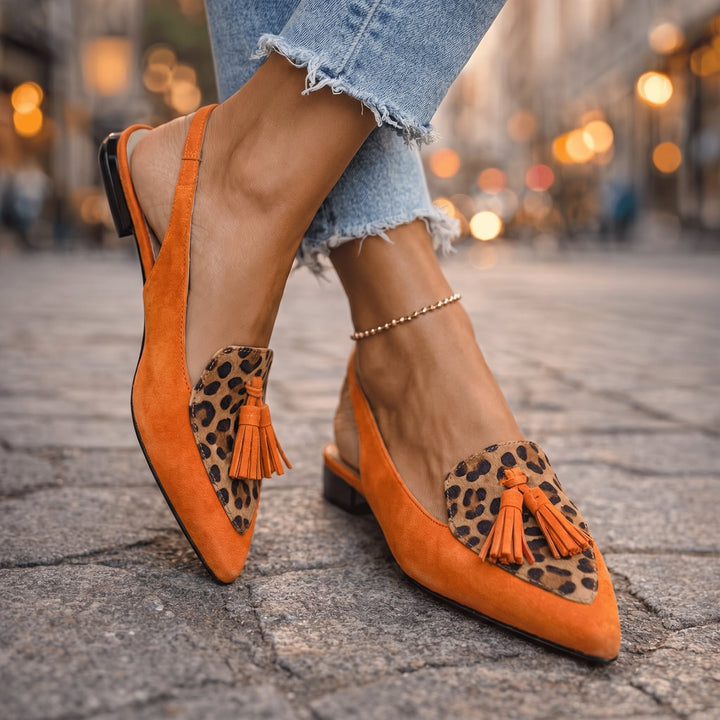 DORIS | TASSEL STRAP FLAT SANDALS