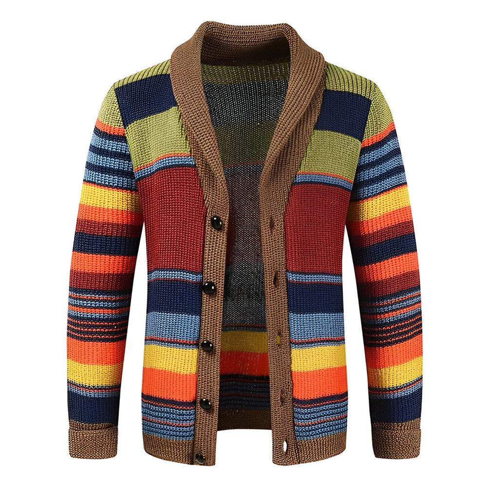 ROSE | STRIPED SHAWL-COLLAR CARDIGAN