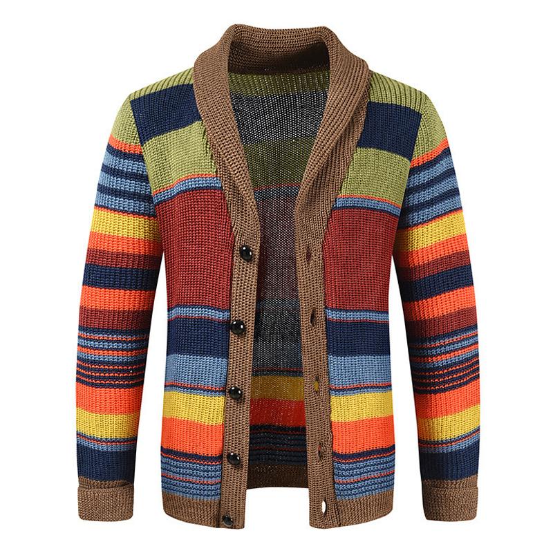 ROSE | STRIPED SHAWL-COLLAR CARDIGAN