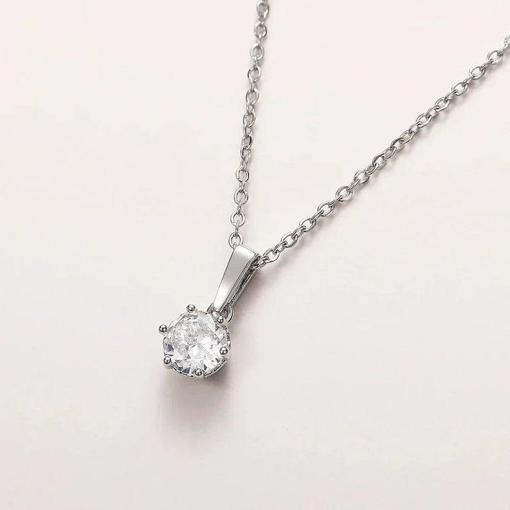 Kathleen | Classic Necklace with Zirconia Pendant