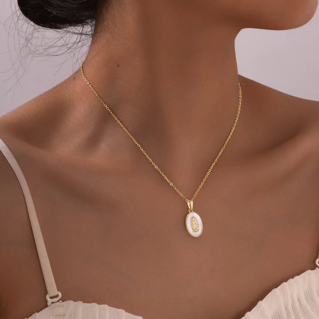 Maria | Gold Virgin Mary Medallion Necklace