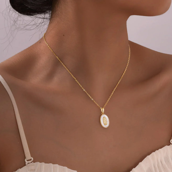 Maria | Gold Virgin Mary Medallion Necklace