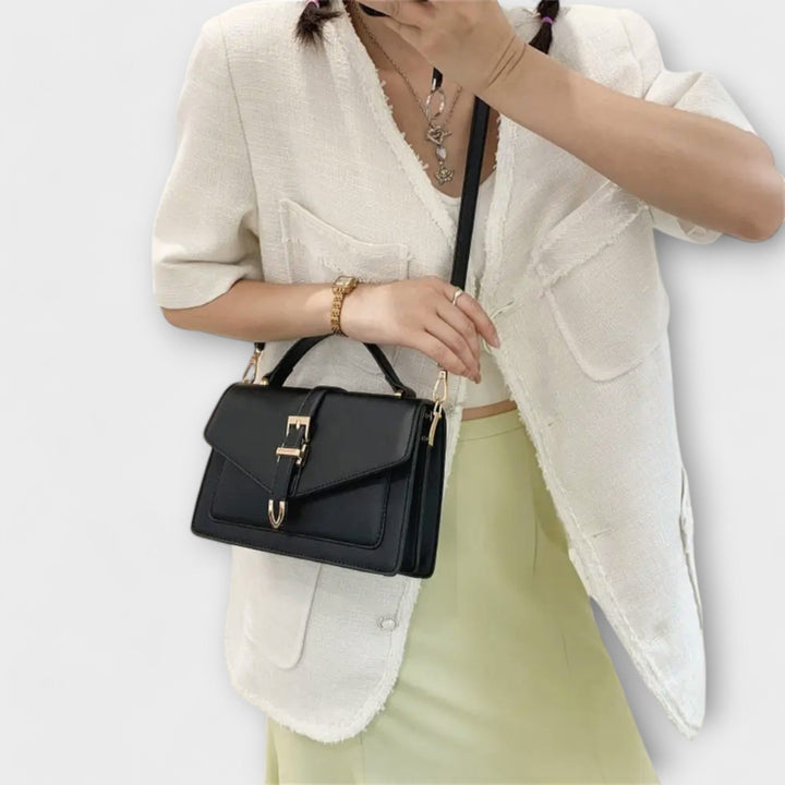 Classic Faux Leather Flap Shoulder Bag