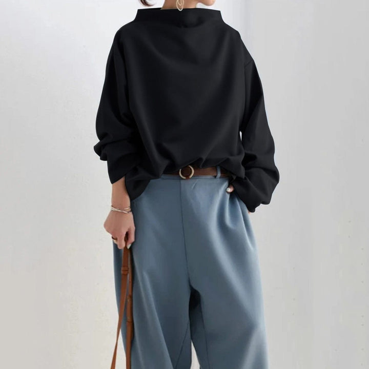 IMOGEN | HIGH-NECK SOFT KNIT TOP