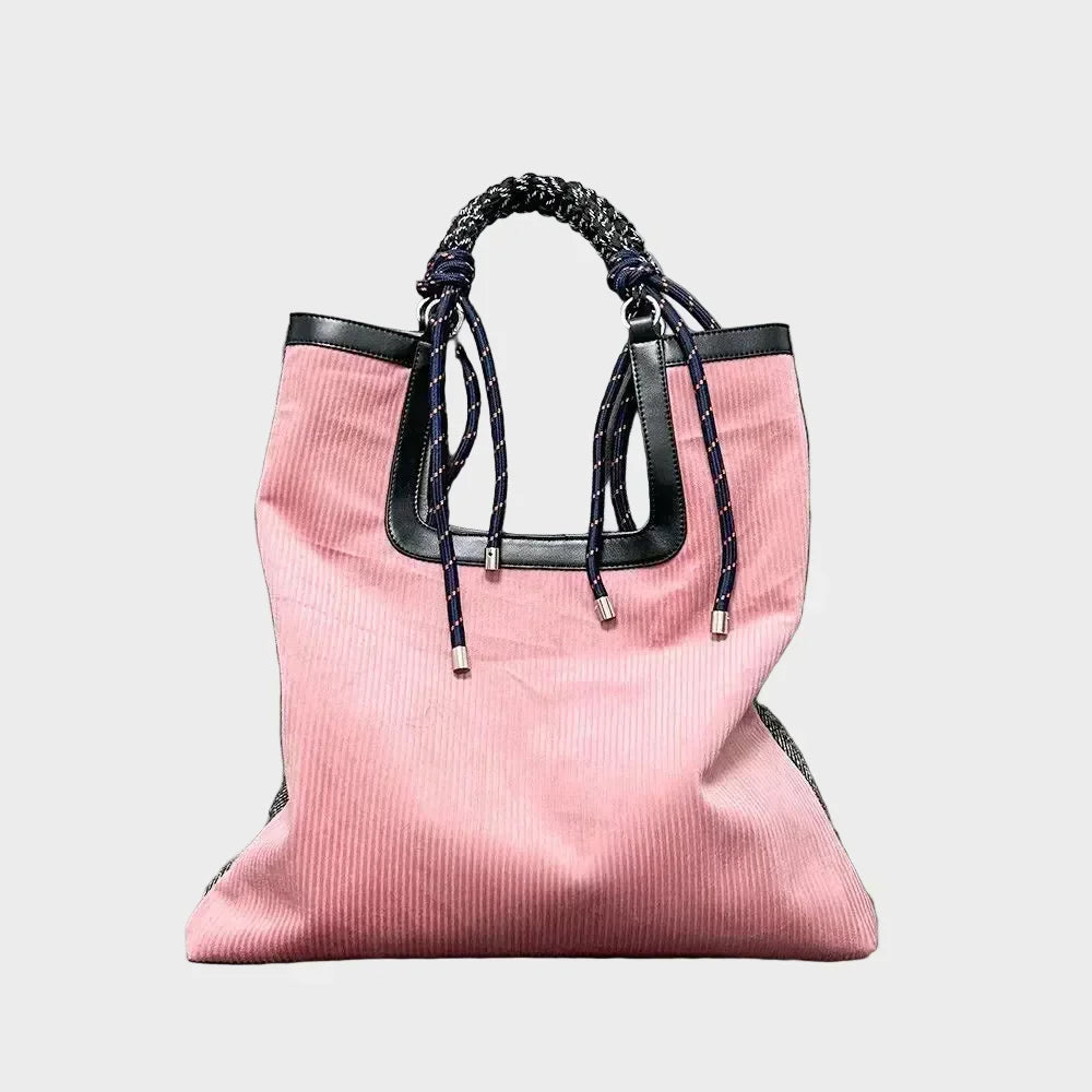 Corduroy Carryall Bucket Bag