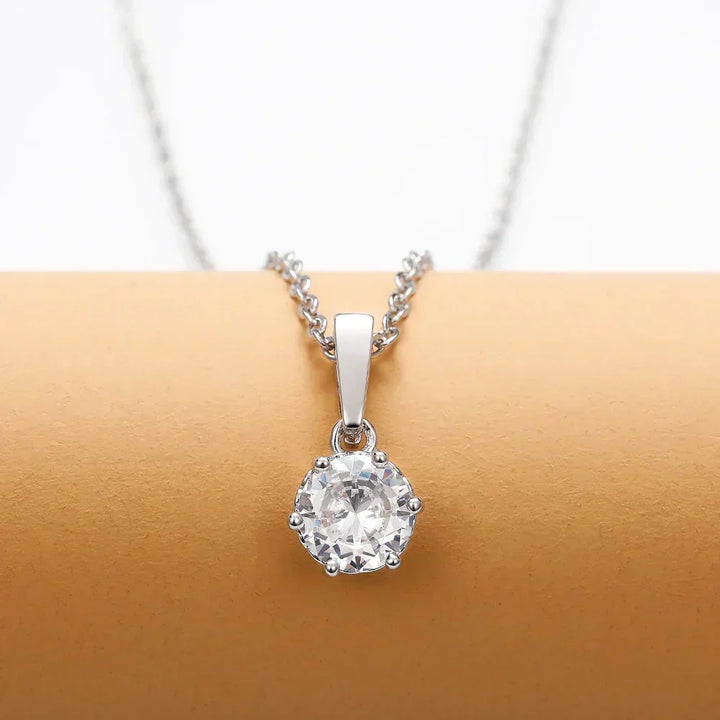 Kathleen | Classic Necklace with Zirconia Pendant