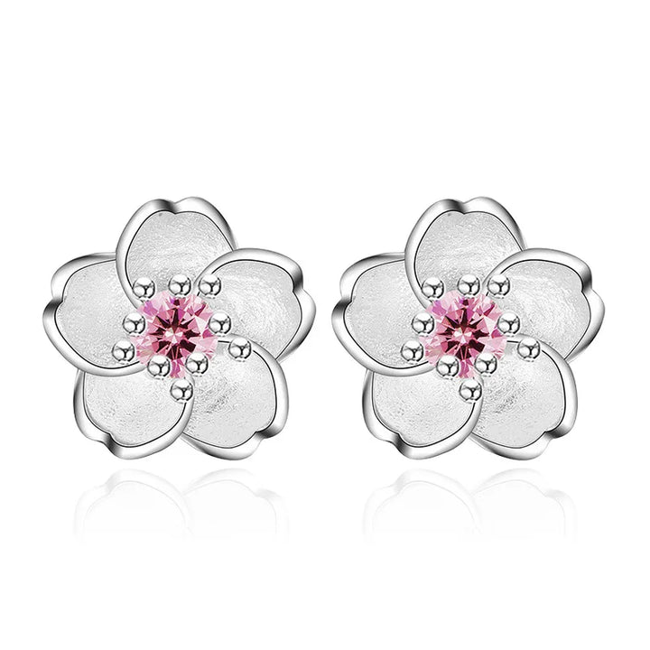 Lily | Zirconia Flower Stud Earrings