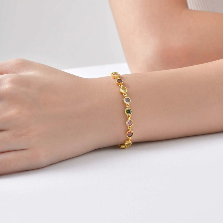 Gwen | Luminous Rainbow Charm Bracelet