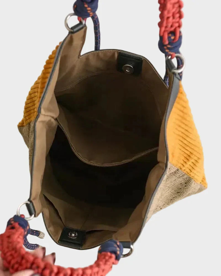Corduroy Carryall Bucket Bag