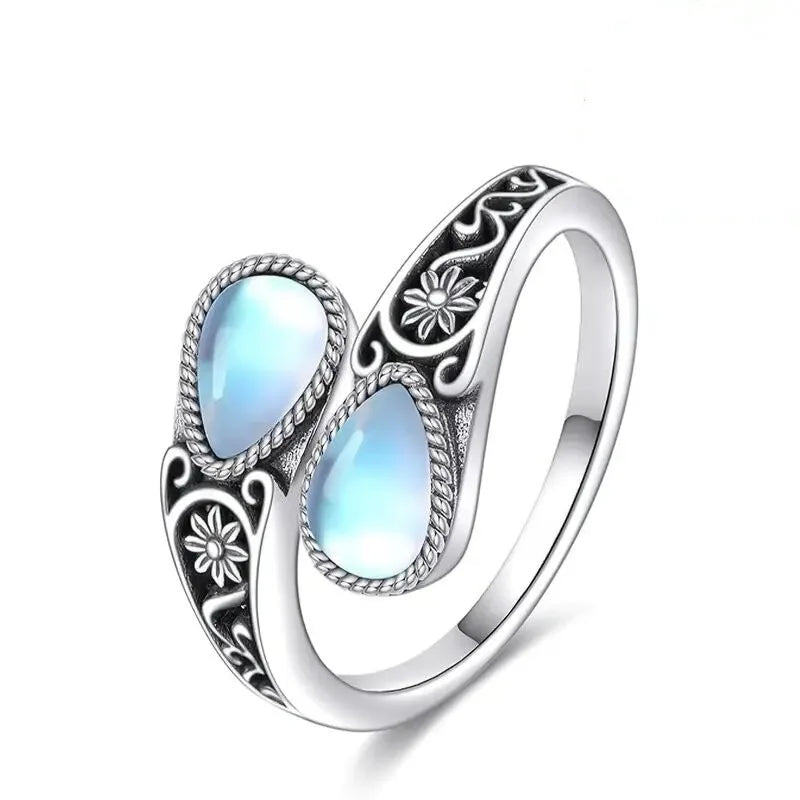 Phoebe | Moonstone Flower Ring