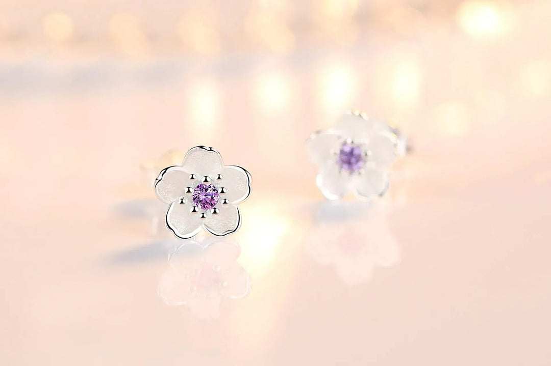 Lily | Zirconia Flower Stud Earrings