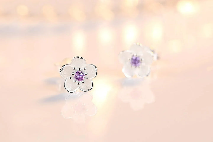 Lily | Zirconia Flower Stud Earrings