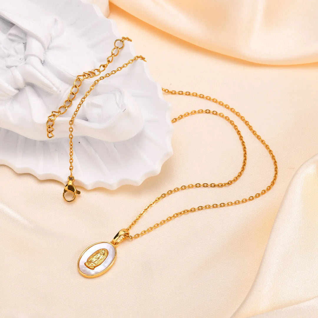 Maria | Gold Virgin Mary Medallion Necklace
