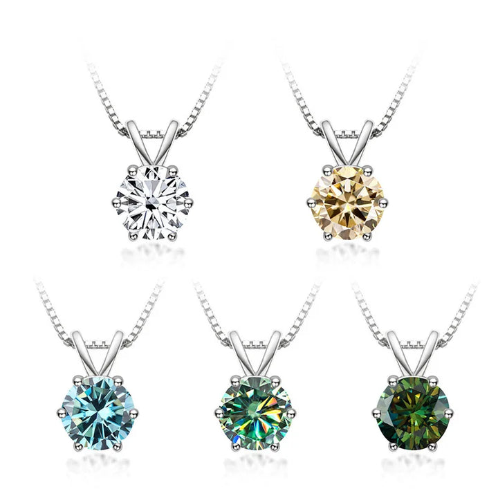Genevieve | Moissanite Solitaire Necklace