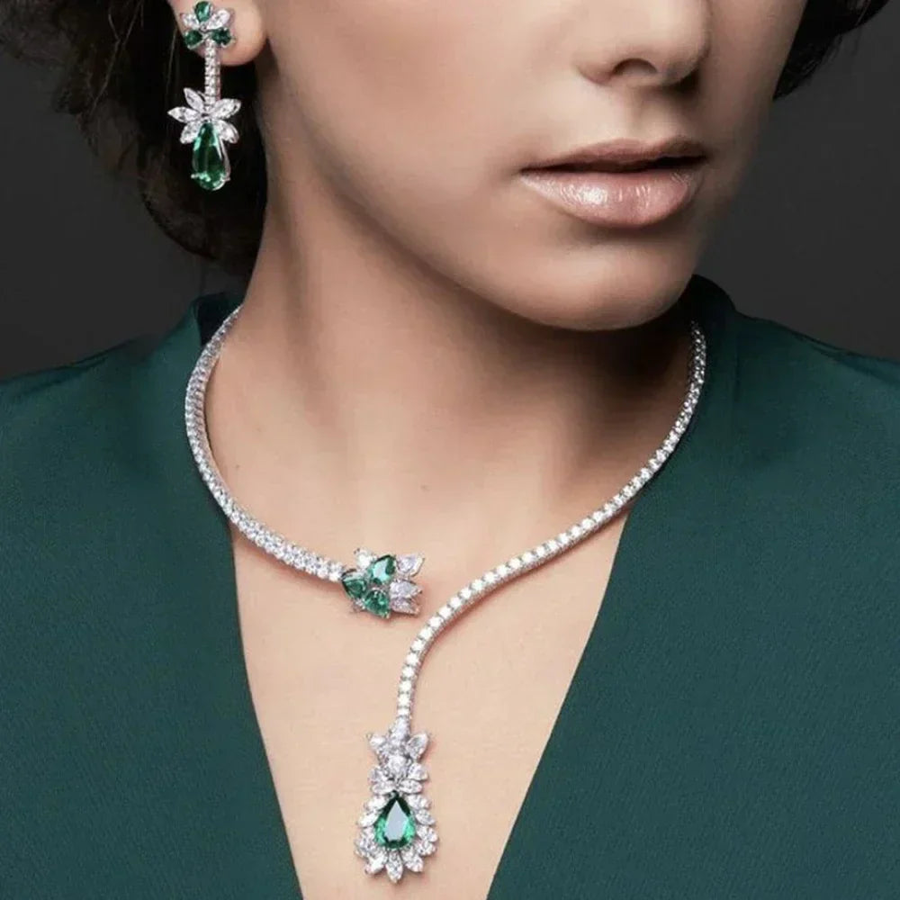 Ivy | Emerald Bloom Vintage Necklace